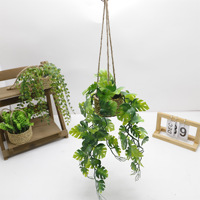 Plantes artificielles suspendues en plastique, pots pour la décoration intérieure, chambre, salle de bain, bureau