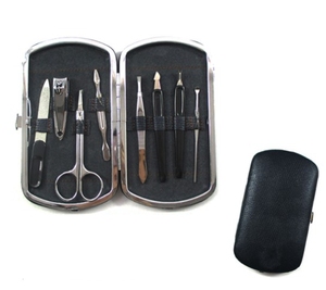 Kit de brosses de voyage personnelles pour hommes noirs, kit d'outils de toilettage pour hommes avec coupe-ongles, étui à fermeture éclair, kit de <span class=keywords><strong>soin</strong></span> de rasage d'urgence pour hommes - Product Image 3