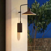 Lampe murale extérieure moderne, étanche IP65, construction en acier inoxydable et aluminium, blanc chaud, pour jardin et extérieur