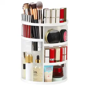 360 Makeup Organizer DIY Detachable Spinning Cosmetic Caddy Storage DIsplay Case Acrylic Vanity Box For Countertop And Bathroom
