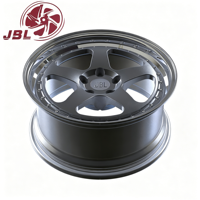 Nuevas llantas forjadas de dos piezas de 18-26 pulgadas, diseño clásico de cinco radios con remaches, borde ancho, 5x112 5x114.3, acabado negro para Golf GTI 86 Stance