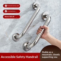 Barres d'appui de sécurité sans obstacle en acier inoxydable pour salles de bain d'agèneces, accoudoirs de toilettes, salles de douche d'hôtel – Design moderne et minimaliste