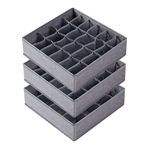 Drawer Organizers Fabric Foldable Cabinet Closet Organizers and Storage Boxes for Storing Socks
