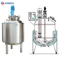 Machine automatique de fabrication de lait, shampoing, lotion et détergent en acier inoxydable SUS316L avec agitateur, homogénéisateur et mélangeur à triple enveloppe pour jus