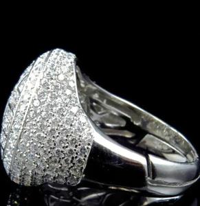 Bague unisexe de style hip-hop en argent sterling 925 plaqué or, sertie de diamants brillants cultivés en laboratoire, taille brillant, faite à la main - Product Image 1