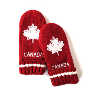 Mitaines de ski 100 % acrylique chaudes en jacquard avec doublure polaire pour sports d'hiver en extérieur, coupe-vent à doigts complets et personnalisables - Product Image 4