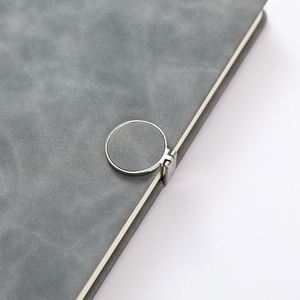 Customized Laser Logo No MOQ A5 Notebook Set Business Notepad Thickened Round Buckle Simple Faux Leather Notebook Gift Set - Product Image 2