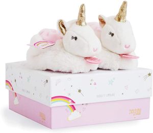 DOUDOU ET COMPAGNIE 20 cm Rose/Blanc/Or Carré Licorne Doudou Tout Doux Bébé Literie <span class=keywords><strong>Naissance</strong></span> Cadeau Idée Perdu Doudou Garantie - Product Image 2