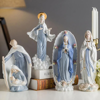 Statues en céramique de Jésus chrétien, ornements, décoration religieuse catholique