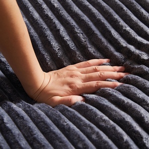 Chaise Longue Surdimensionnée d'Intérieur, Canapé-Lit en Fausse Fourrure Moelleuse, Divan en Mousse Compressée pour Salon, Chambre (Bleu) - Product Image 6