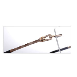 2025高品質メタルリムレス光学フレーム無処方長方形眼鏡メガネアンチブルーライト付き - Product Image 5