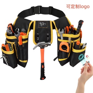 <b>Tool</b> Waist Bag Multi-functional Canvas <b>Tool</b> <b>Storage</b> With Magnets For Electricians And DIY Use - Product Image 1