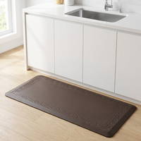 Tapis anti-fatigue en PU personnalisé, lavable, confortable, résistant à la moisissure et aux taches, protège le sol, idéal pour les postes de travail.