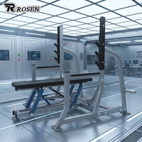 Banc plat ROSEN Fitness à charge de poids, cadre en acier robuste, sécurité, usage commercial