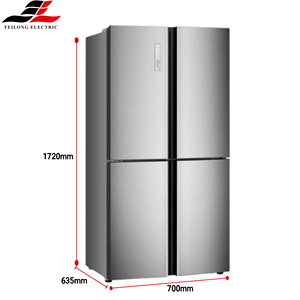 Large Capacity 400L French Door Side-by-side Refrigerators 4 <b>Fridge</b> Refrigerator Freezers Home Commercial With ICE Maker Refrige - Product Image 5
