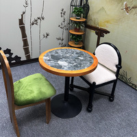 Combinaison table et chaises en bois massif de style vintage américain, marque Suidu, modèle 205, pour restaurants commerciaux, cafés, salons
