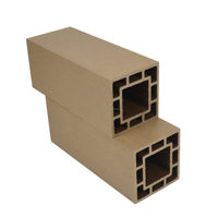 Nouveau Moderne Extérieur WPC Balcon Main Courante Bois Plastique Composite Jardin Garde-corps Pont Villa Escalier Rampe Balustrades Mains Courantes