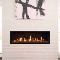 MEISU.CH Poêle à gaz encastrable intérieur/extérieur de 48 pouces avec ventilateur et prise d'air, homologué CSA, pour chauffage par combustion de gaz