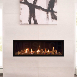 MEISU.CH Chimenea de Gas de 48 Pulgadas para Interiores/Exteriores con Ventilador y Entrada de Aire, <span class=keywords><strong>Estufa</strong></span> Metálica con Combustión de Gas para Interiores, Certificación CSA - Product Image 2