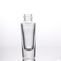 Flacon pompe compte-gouttes en verre transparent de luxe personnalisé pour sérum visage et cheveux, 15 ml, 30 ml