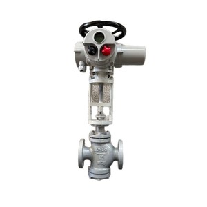 Vanne de régulation de vapeur électrique ZDLP DN50 à siège unique, commande automatique pour eau, gaz, huile, haute température, traitement des eaux usées - Product Image 1