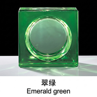 Bloque de Vidrio Hueco Cuadrado Circular Cóncavo, Ladrillo de Vidrio Transparente Tintado para Paredes de Villas y Decoración con Transmisión de Luz