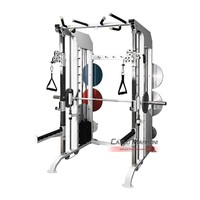 Máquina Smith con Cable Cruzado, Equipo de Entrenamiento Multifuncional, Modelo Comercial de Fitness 1101, Fabricado en China, para Sentadillas y Press de Banca