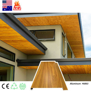 Gỗ hạt soffit trần nhôm hệ thống ven biển thiết kế phong cách không thấm nước với gỗ trang trí nội thất bề mặt - Product Image 2