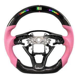 Volante de coche mejorado y modificado para <span class=keywords><strong>Honda</strong></span> <span class=keywords><strong>CIVIC</strong></span> Accord GK5 2014 2015 2016 2017 volante de cuero de fibra de carbono - Product Image 1
