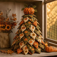 Kit DIY Arbre de Noël en Tissu Matelassé – Ensemble de Couture Artisanale en Patchwork pour Décoration de Table de Noël Faite Main pour les Amateurs de Créations Artisanales
