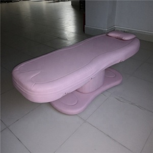 Table de massage électrique de luxe KISEN, de haute qualité, durable, avec base blanche et dorée, pour les soins de beauté, les traitements et les soins du visage, pour les spas et les salons. - Product Image 6