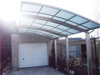 Port de voiture étanche porte en aluminium japonais carport à pente unique
