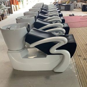 Sillón de Lavado de Cabello Moderno de Cerámica para Salón, Tapizado con Esponja de Alta Densidad, Reposapiés Individual, Estación de Lavado de Cabello Comercial - Product Image 6