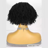 Perruques Courtes Synthétiques Bouclées et Volumineuses pour Femmes Noires, Perruque Bandeau Sans Colle, Perruques Synthétiques en Fibre Future