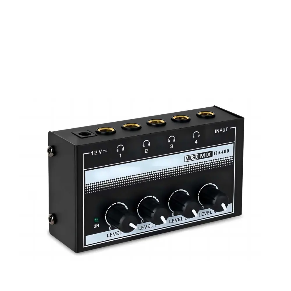 Pabrik langsung 4-saluran power mixer amplifier HA400 stereo line splitter mini headphone amplifier