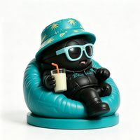 Figurines en PVC écologiques de 8,5 cm, Chill Vibes, en forme d'œuf, en boîte mystère, jouets promotionnels, jouets d'art de collection personnalisés par des designers