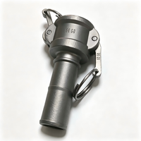 Raccords rapides pour tuyaux d'incendie en acier inoxydable 304/316L moulé, à tête hexagonale, type C-clamp, avec bride BSPP/NPT