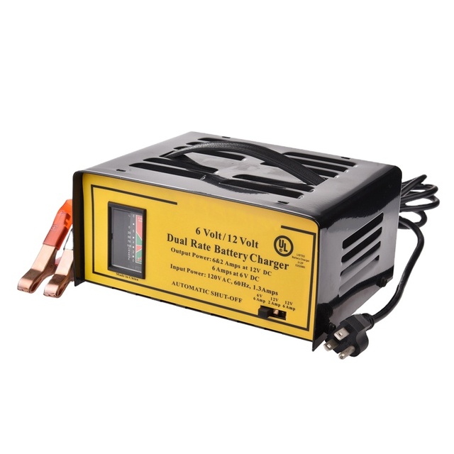 New 12V/6V Switchable Mini Portable Car Battery Charger 2A/6A Current CUL Certified China-Chic Automotive Vehicle-Friendly