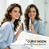 CURVY MOON Nettoyeur dentaire ultrasonique, élimination du tartre, soins bucco-dentaires, écran couleur, détecteur visuel portable de plaque dentaire pour la mauvaise haleine