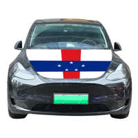 Antilles néerlandaises National voiture capot moteur couverture drapeau transfert de chaleur imprimé Polyester Spandex mélange agence de voyage cadeau