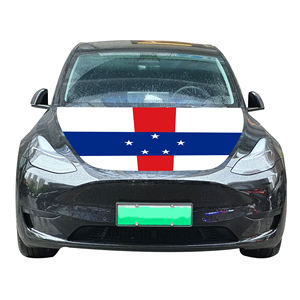 Antilles néerlandaises National voiture capot moteur couverture drapeau transfert de chaleur imprimé Polyester Spandex mélange agence de <span class=keywords><strong>voyage</strong></span> cadeau - Product Image 3