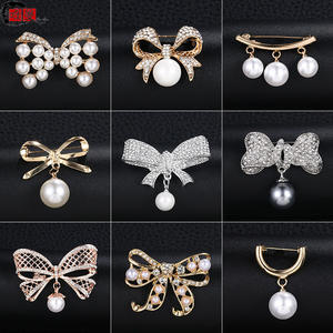 Broche <span class=keywords><strong>de</strong></span> lazo Weiman, Perla delicada, escote fijo, antiexposición, solapa <span class=keywords><strong>de</strong></span> ropa, accesorio todo en uno al por mayor - Product Image 4