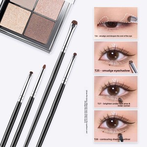 ชุดแปรงแต่งหน้าอายแชโดว์และคอนซีลเลอร์ 4 ชิ้น ขนแปรงธรรมชาติ คุณภาพสูง ด้ามจับพลาสติก เหมาะสำหรับพกพา - Product Image 5