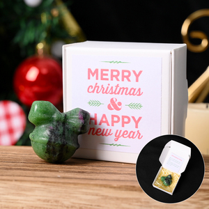 Customized Natural Crystal Mini Carving DIY Gemstone Christmas Carvings with Gift <b>Box</b> for Children Gift - Product Image 5