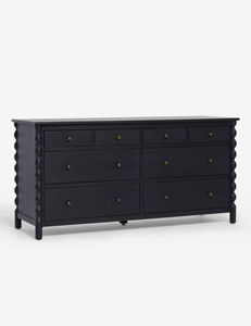 Mobilier de chambre à coucher de haute qualité <span class=keywords><strong>commode</strong></span> contemporaine française à 8 tiroirs en chêne massif <span class=keywords><strong>noir</strong></span> - Product Image 2