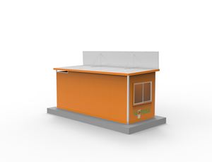 Quiosco modular de contenedores de acero prefabricado, energía solar para dinero móvil, servicio de telecomunicaciones, cabina minorista al aire libre (transpirable) - Product Image 2