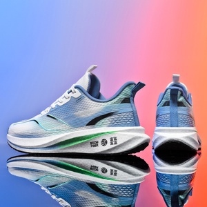 Chaussures de <span class=keywords><strong>course</strong></span> pour hommes grande taille, mode décontractée printemps, avec plaque en carbone véritable, tige en tissu extensible et doublure en maille, semelle extérieure en caoutchouc - Product Image 2
