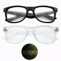 Lunettes de Diffraction de feu d'artifice 3D effet de coeur-prisme Rave Festival lunettes lentille de coeur