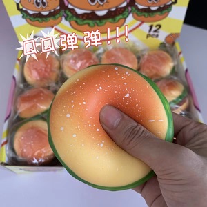 Vui Dễ Thương Mới Lạ Căng Thẳng Cứu Trợ Bánh Hamburger Squishy Thực Phẩm Mô Phỏng Burger Bóp Tpr Căng Thẳng Đồ Chơi Fidget Bóng - Product Image 6
