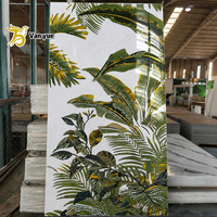 Feuille de marbre PVC avec revêtement UV 3D personnalisé, effet décoratif stéréoscopique, panneau mural emboîtable pour la décoration intérieure